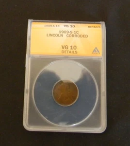 1909 S Lincoln Key Date - ANACS Graded and Certified VG 10 - Picture 1 of 5