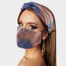  Cotton Fashion Mask Headband Set 
