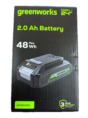 Greenworks 24V 2.0Ah Lithium-Ion Battery | LED Indicator- BRAND NEW SEALED - Image 1 of 4