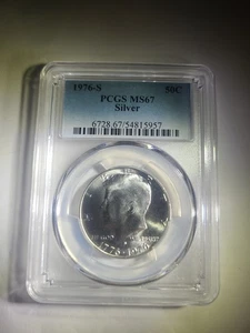 1776-1976 S Kennedy Half dollar Silver MS67 Graded By PCGS Free Shipping - Picture 1 of 4