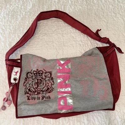 Victoria's Secret любовь розовый и рок-н-ролл через плечо сумка-планшет Y2K - Изображение 1 из 4