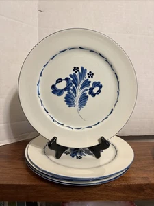 "Juego de 4 platos de cena Royal Gouda Holland DELFT 10"" 4 azules sobre blancos" - Imagen 1 de 6