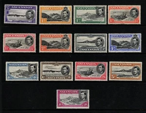 ASCENSION KGVI 1938-53 PERF. 13 VALUES TO 5s & 10s, FINE MINT, CAT. £182 - Picture 1 of 2