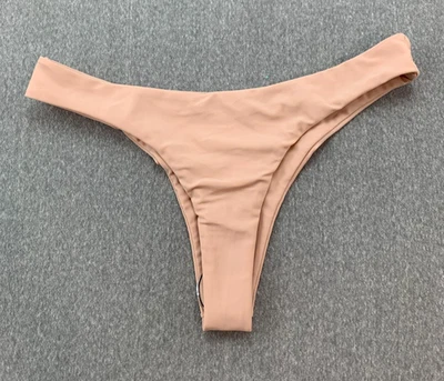 Sexy Tanga Estilo Brasileño Bikini Parte Inferior Traje de Baño Para Mujer M Buff Natural Sedoso Foto 1 de 4