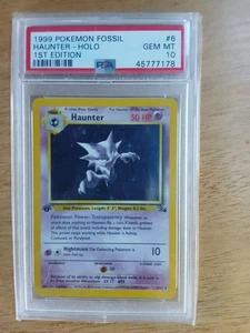 Pokemon Card 1st Edition Fossil #6 Haunter Holo PSA 10 GEM MINT 1999 WOTC - Picture 1 of 5