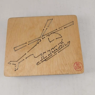 Helicóptero Transporte Ellison Equipo Educativo Accucut Madera Troqueles 6"x5"  Foto 1 de 3