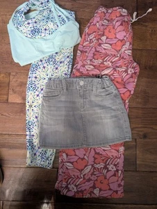 Girls Size 6/7 Small Gap Lot Of Active Set, Jean Skirt And Wide Leg Pants - Picture 1 of 4