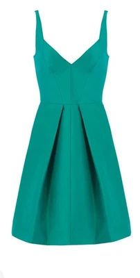 Vestido para mujer Halston Heritage Emerald Sweetheart nuevo con etiquetas $445 talla 8 vacaciones/malvado Foto 1 de 4