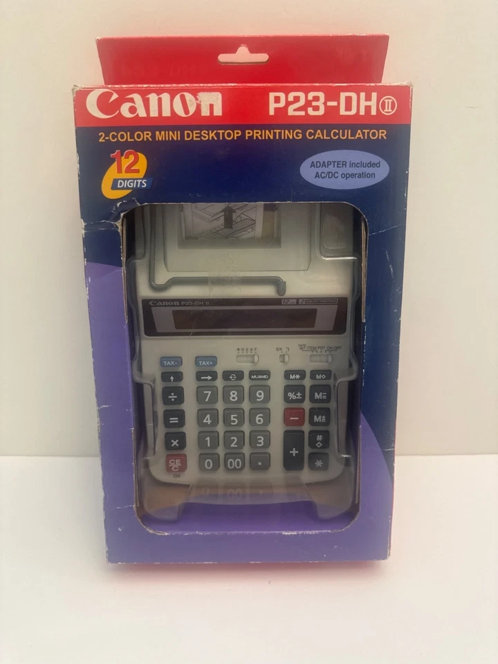 Canon P23-DHII 2-Color Mini Desktop Printing Calculator NIB - Image 1 of 2