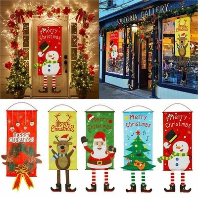 Merry Christmas Decoration For Home Xmas Ornaments Porch Sign Door Decor Hanging - Bild 1 von 4