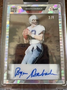 Roger Staubach 2023 Pro Set Pure Crystals Auto 3/6 - Picture 1 of 4