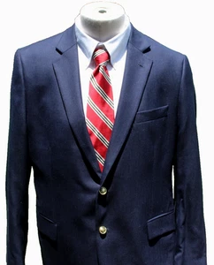 Stafford "Executive" Size 44R Mens Gold Buttons Blazer Wool Sport Coat Jacket - Picture 1 of 10