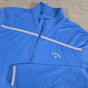 Callaway Golfjacke 1/4 Zip Weather Series Blau Pullover Herren Größe XL - Bild 1 von 11