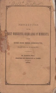 Territorial Imprint / Proceedings of the Most Worshipful Grand Lodge 1st Edition - Imagen 1 de 2