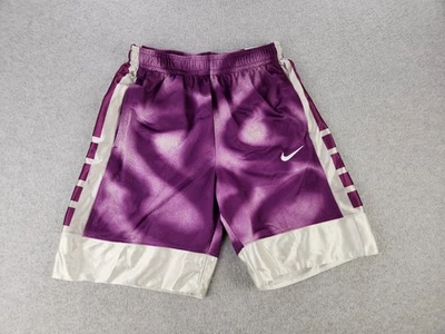 NIKE DRI FIT Kids BASKETBALL Shorts LOOSE FIT Tie Dye PURPLE Long Youth Large - Image 1 of 4