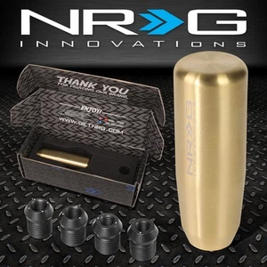 NRG INNOVATIONS SK-450CG 31.5MM TAPERED CYLINDER SHIFT KNOB+ADAPTERS CHROME GOLD - Picture 1 of 6