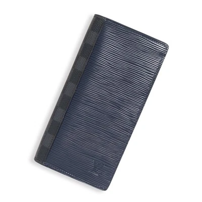 LOUIS VUITTON Brazza Wallet Epi leather & Damier Graphite, Blue Marine M67903 - Image 1 of 4