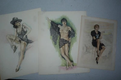 3 illustrations de EDOUARD CHIMOT - EROTIQUE - Photo 1/2