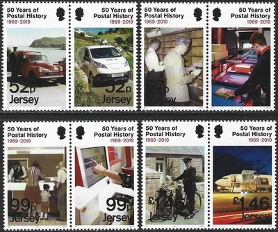 2019 Jersey Sg 2405/2412 50 Years of Postal History MNH - Image 1 of 2