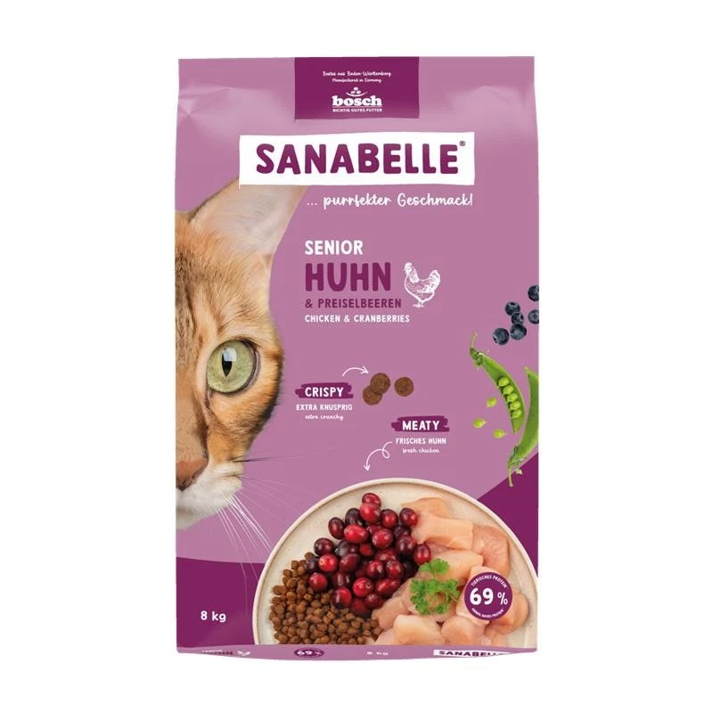 BOSCH TIERNAHRUNG GMBH & CO. KG Sanabelle Senior Huhn | 8kg Futter für ältere Katzen