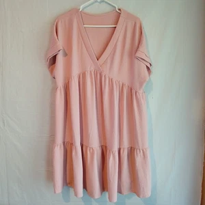 Sommerkleid rosa XX Large Dolmanärmel leichtes Material - Bild 1 von 4