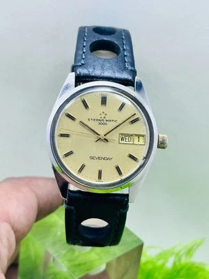 Vintage 1969 ETERNA MATIC 3000 SEVENDAY Day/Date Analog Men's Watch SWISS MADE - Image 1 of 4