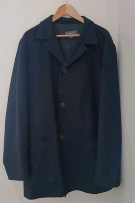 Sobretudo Ermenegildo Zegna lã cashmere tamanho XXL 56 preto luxo silencioso - Imagem 1 de 4