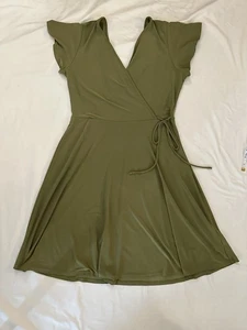 Vestido envolvente verde oliva | Kaileigh | Talla M - Imagen 1 de 5