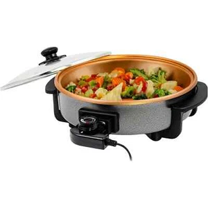 Electric Frying Pan With Glass Lid Cooking Skillet Fry Pan Small Mini Portable - Picture 1 of 8