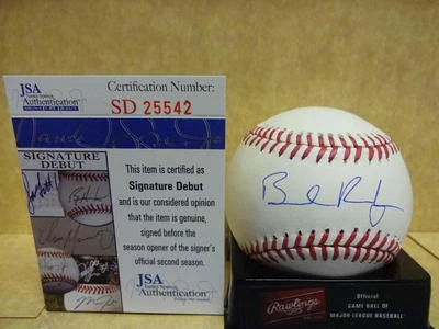 BRENDAN RODGERS COLORADO ROCKIES SIGNATURE DEBUT M.L. BASEBALL JSA SD25542 - Image 1 of 3