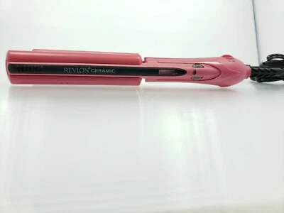 Revlon Ceramic Flat Iron Hair Straightener 1"  Pink Free Shipping - Image 1 of 4