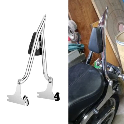 24" Passenger Backrest Sissy Bar Pad For Harley Softail Custom FXSTC FXSTB FXSTS - Image 1 of 4