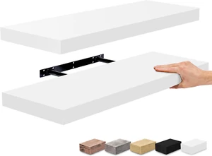 Estantes Flotantes Estantes de Pared para Dormitorio Cocina Baño 24X9 Pulgadas Paquete de 2 Blancos - Imagen 1 de 12