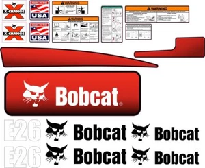 Bobcat E26 Mini-Excavator Aftermarket Decal Kit. Very High Quality - Picture 1 of 1