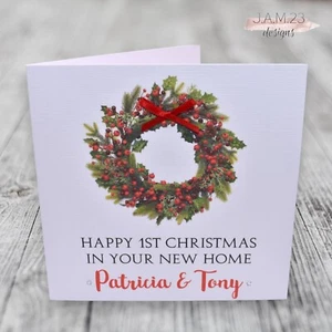 Personalised 1st First Christmas In Your New Home Card House - Picture 1 of 9
