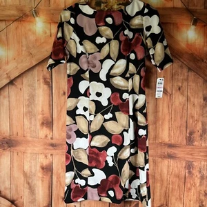 ALFANI Womens Size 6 P Petite Floral Print Pleated Cocktail Dress NWT - Picture 1 of 3