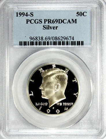 1994-S Silver Kennedy Half Dollar PCGS PR 69 DCAM #GA3-74 Cover