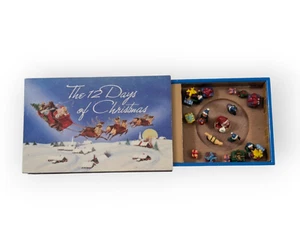 Caja de música Mr. Christmas Matchbox Melodías 12 días de Navidad cuerda Santa de colección - Imagen 1 de 14