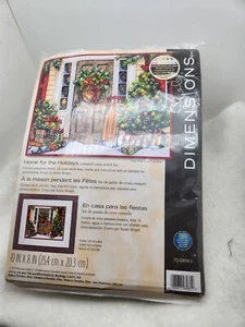 Dimensions Crosstitch Kit, Home For The Holidays, 10" X 8" - Picture 1 of 3
