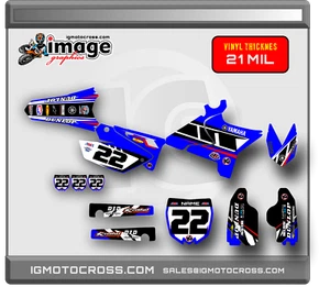 YZ125/250 SE BLUE SEMI CUSTOM UFO RESTYLE KIT GRAPHICS KIT - Bild 1 von 1