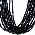 CR131 gris foncé noir 4 mm perles de verre coupe rondelle 13" 