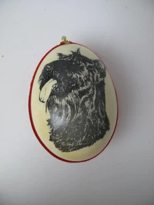 Adorno Navidad Forma Huevo Perro Negro - Imagen 1 de 4