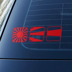 Rising Sun 3 Boxes Sticker Japanese Window Decal Novelty Driver Vinyl Decal - Picture 1 of 5