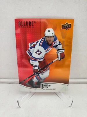 2021-22 UD Allure Adam Fox Red/Orange Rainbow #R-72 New York Rangers 👀🌈🔥 - Image 1 of 3