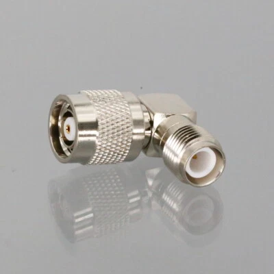 RF Coax Adapter Reverse Polarity RP-TNC male to female 90 degrees connector - Image 1 of 4