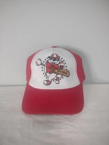 Buc-ees Baseball Red Elastic Hat Cap Beaver Logo  - Picture 1 of 5