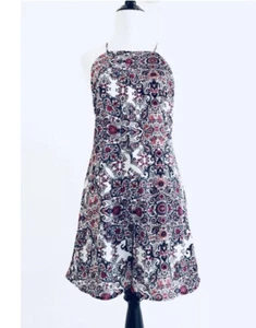 Mameluco de cachemira Pearle 88 para mujer talla S rojo floral halter holgado espalda deportiva - Imagen 1 de 11