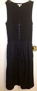 GAP Fashion Baumwoll Nähte Trägerteil Kleid langer Rock Gr. S schwarz - Bild 1 von 3