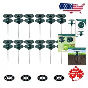 10-Inch Heavy-Duty Garden Hose Guide Spike - Rustproof Zinc Stake Set of 12 - Picture 1 of 9