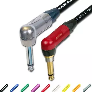 SILENT Neutrik Guitar Jack Lead. Cable Long Van Damme. Eléctrico 1m 3m 6m 5m 10m - Imagen 1 de 2